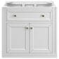 James Martin Vanities Chicago 30" Single Bathroom Vanity in Glossy White with 3 cm Victorian Silver Quartz Top and Rectangular Sink, , large
