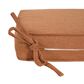 Hearth and Haven Noah19" x 19" Outdoor Dining Chair Cushion with Water-Repellent Fabric and Secure Ties in Orange, , large