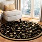 Safavieh Lyndhurst 5"3" Round Black and Green Area Rug, , large