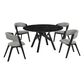 Blue River Venus and Rowan 5-Piece Dining Set with Gray Cushion in Black, , large