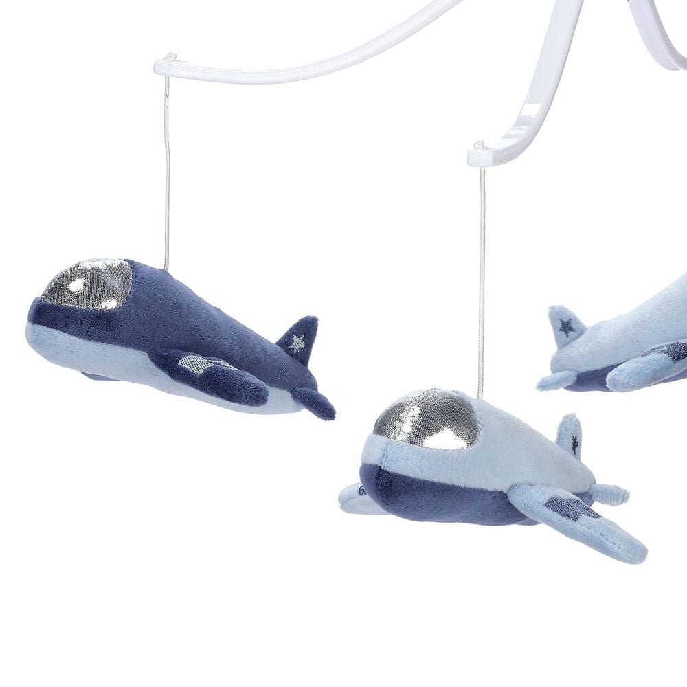 Lambs and Ivy Little Aviator Musical Baby Crib Mobile Soother Toy in Blue, , large