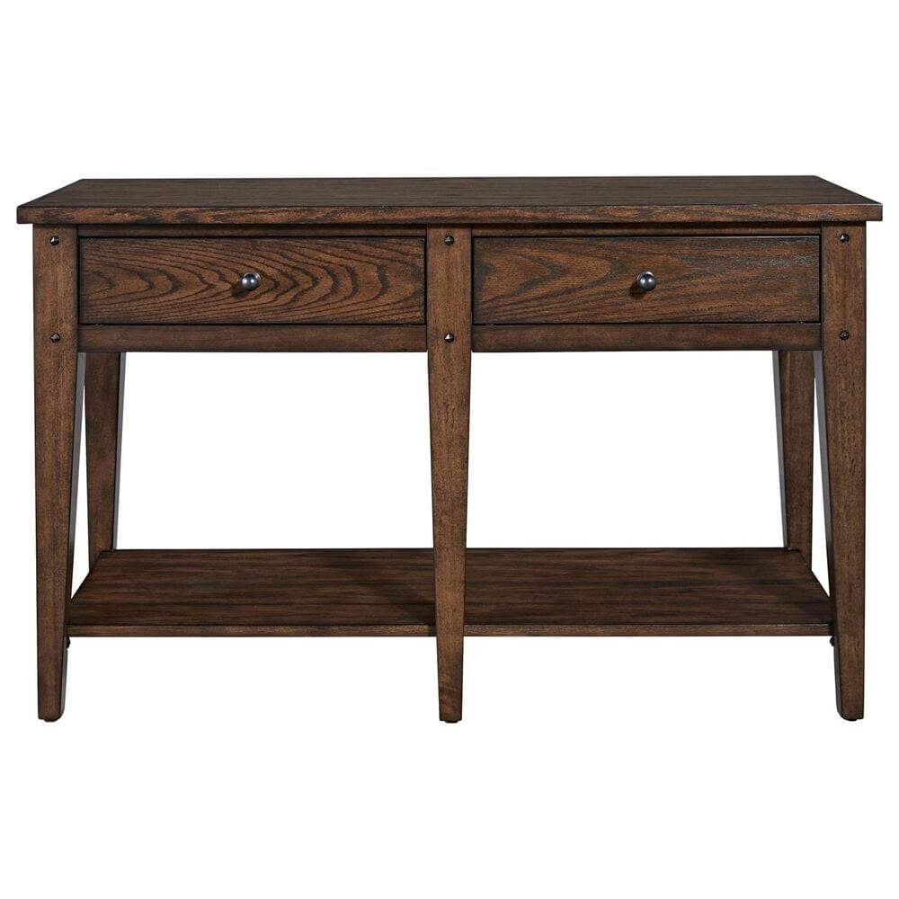 Belle Furnishings Lake House Sofa Table in Rustic Brown, , large