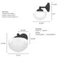 Hunter Saddle Creek 1-Light Sconce with White Shade in Noble Bronze, , large