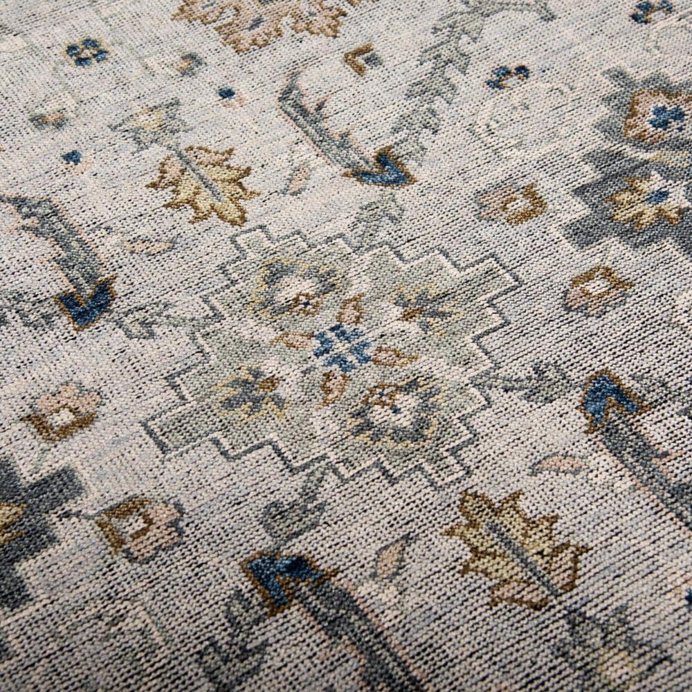 RIZZY Centra Gray and Blue 3' x 10' Runner, , large