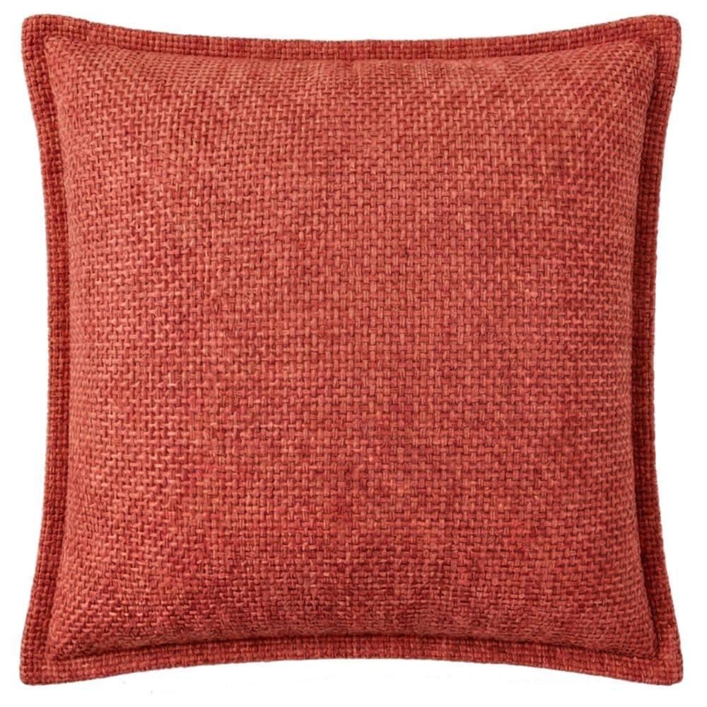 Chanasaya 20" Square Textured Accent Throw Pillow in Rust, , large