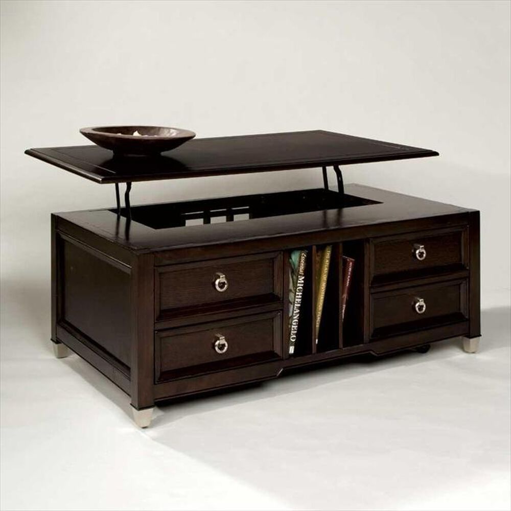 Nicolette Home Lift Top Coffee Table in Burnt Umber, , large