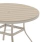 Hearth and Haven 7-Piece Outdoor Metal Dining Set with Stackable Chairs and Round Slatted Table in Sandstone, , large