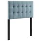 Modway Lily Biscuit Tufted Performance Velvet Twin Headboard in Light Blue, , large