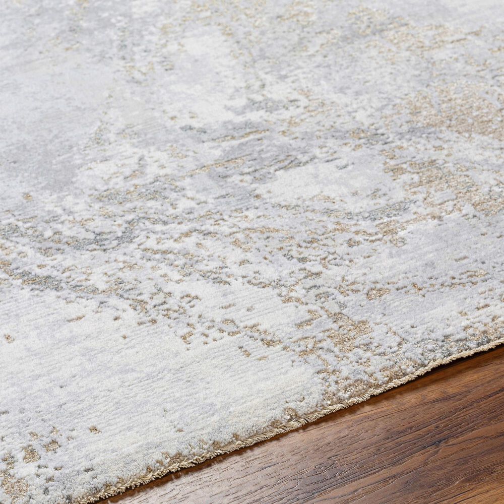 Surya Brunswick Cream, Taupe, Tan, Light Slate, Blue and Gray 2'7" x 10' Runner, , large