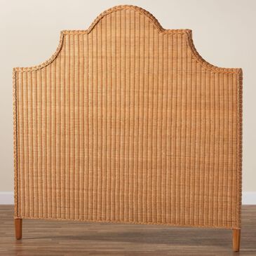 Baxton Studio Melanie Queen Standalone Headboard in Light Honey, , large