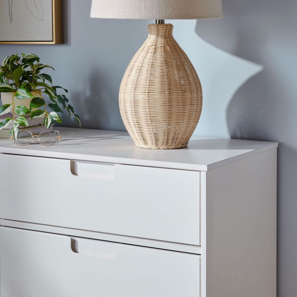 Walker Edison Sloane 6-Drawer Dresser in White Wash, , large