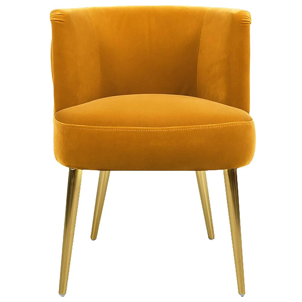 Jennifer Taylor Home Misty Glam Barrel Accent Chair in Rich Yellow NFM