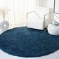 Safavieh August Shag AUG200M 6"7" Round Navy Area Rug, , large
