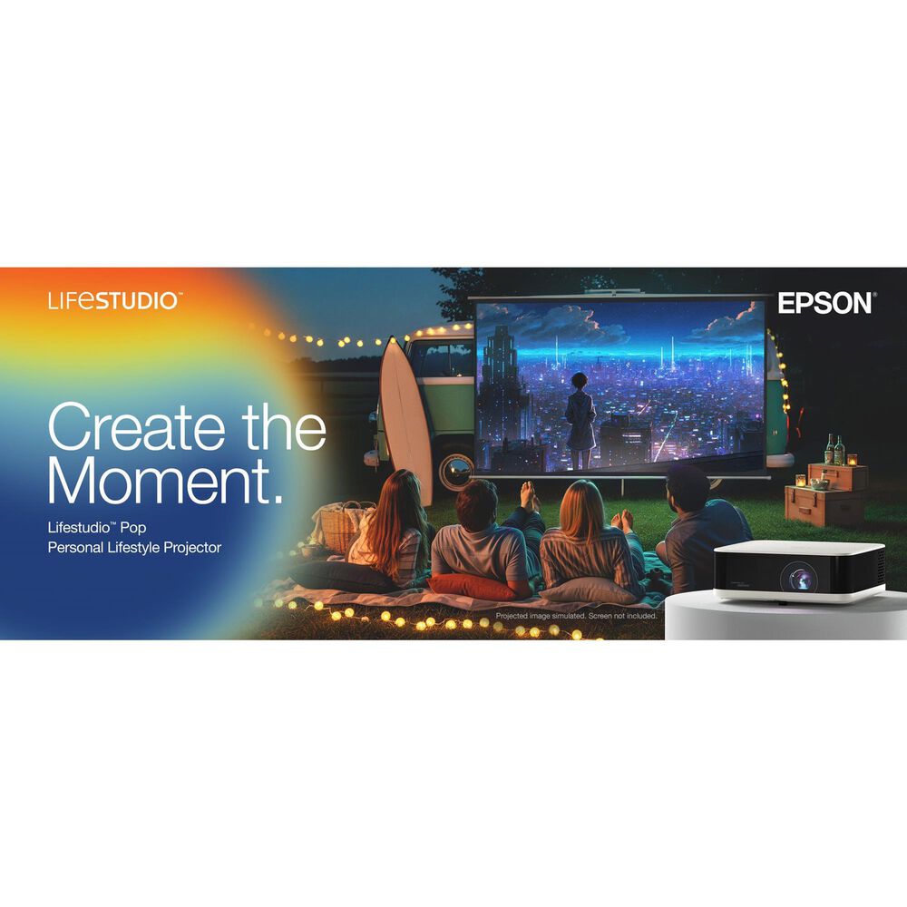 Epson Lifestudio Pop Full HD Portable Lifestyle Projector with Sound by Bose Technology, , large