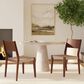 Linon Home Decor Cadence Side Chair with Woven Rope Seat in Brown (Set of 2), , large