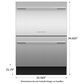 Fisher & Paykel 24" Tall Double Drawer Dishwasher - Panel Sold Separately, , large