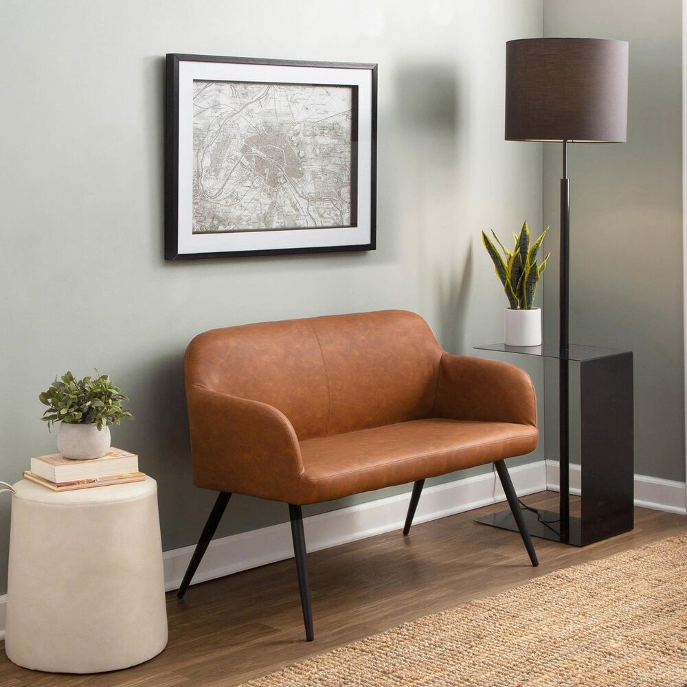 Lumisource Daniella Bench in Camel/Black, , large