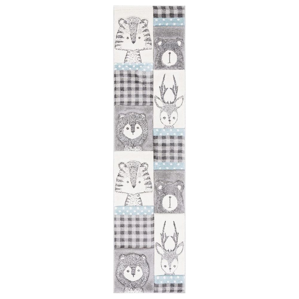 Safavieh Carousel 2"3" x 6" Grey and Ivory Kids Runner, , large