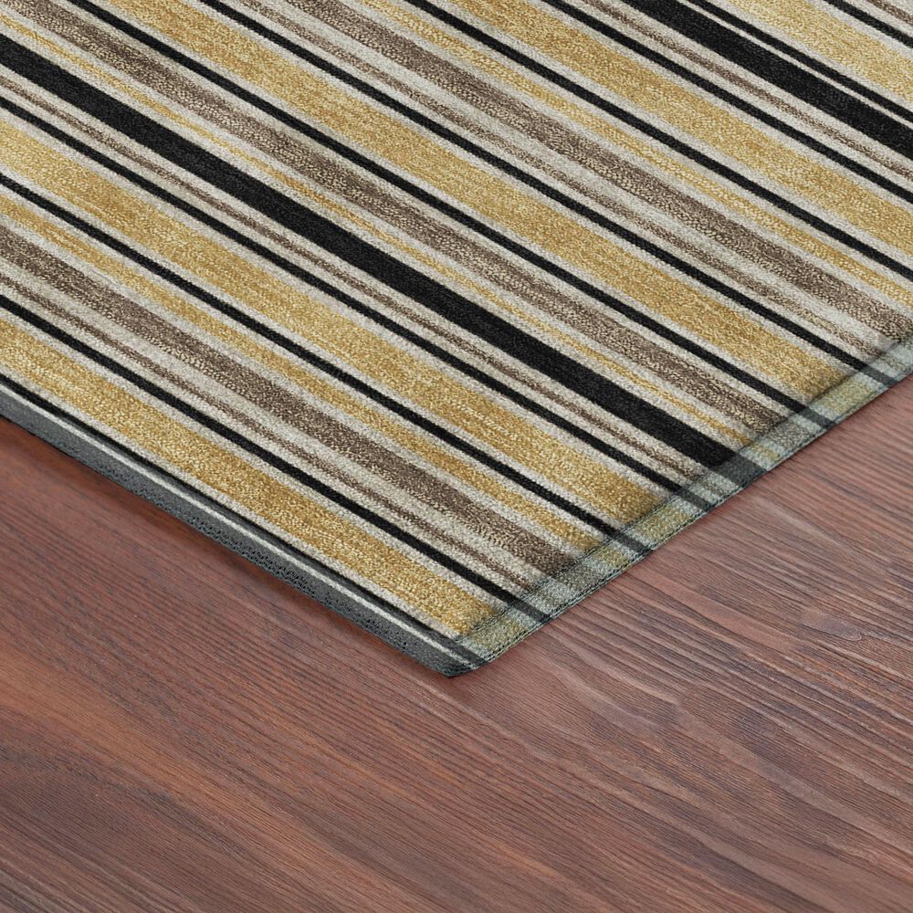 Dalyn Rug Company Soft Essentials Striped Honey 3' x 5' Indoor/Outdoor Area Rug, , large