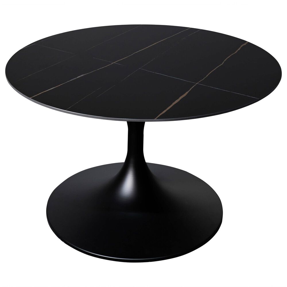 Leisuremod Verve 27" Coffee Table with Sintered Stone Top in Black, , large