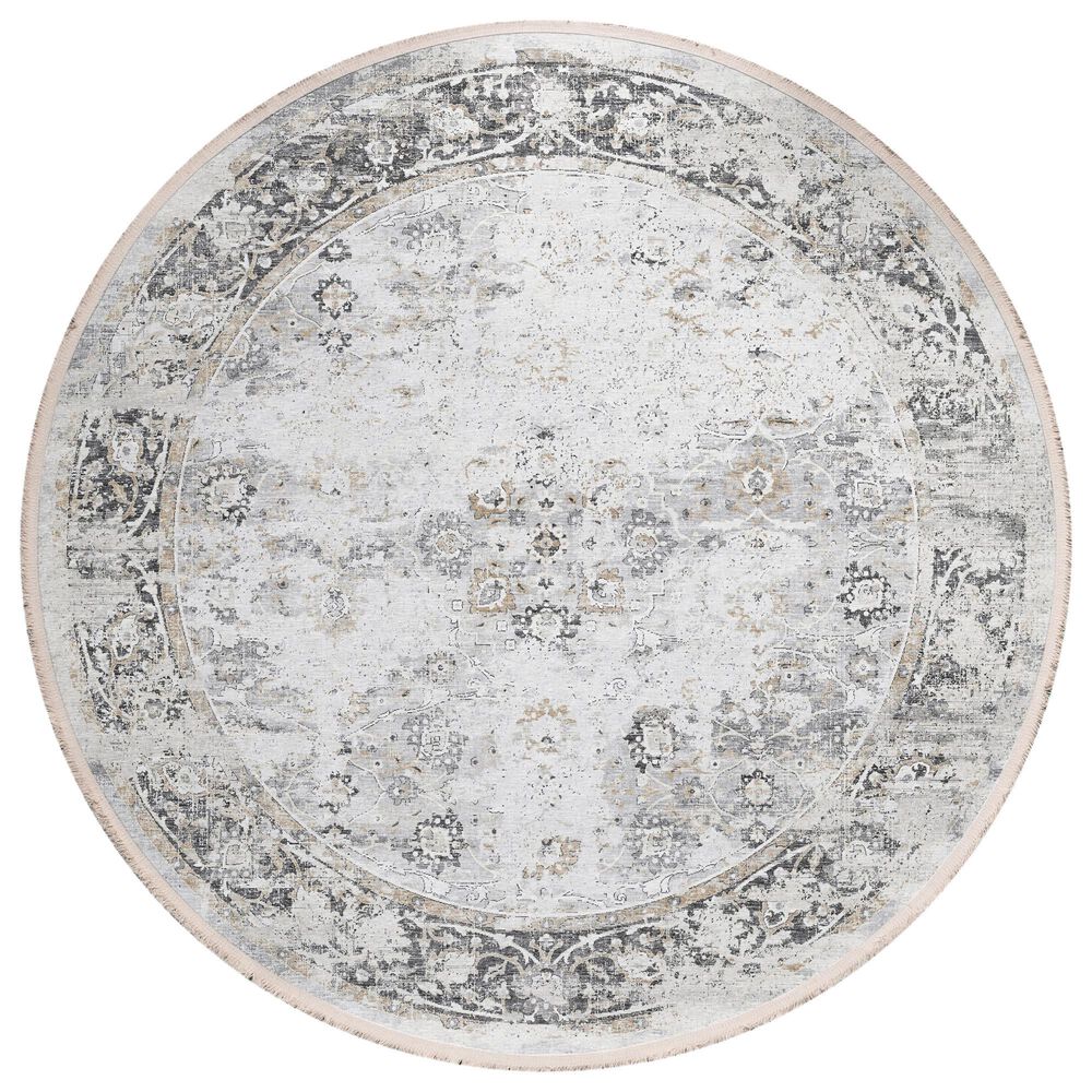 Dalyn Rug Company Marbella MB2 8" Round Linen Area Rug, , large