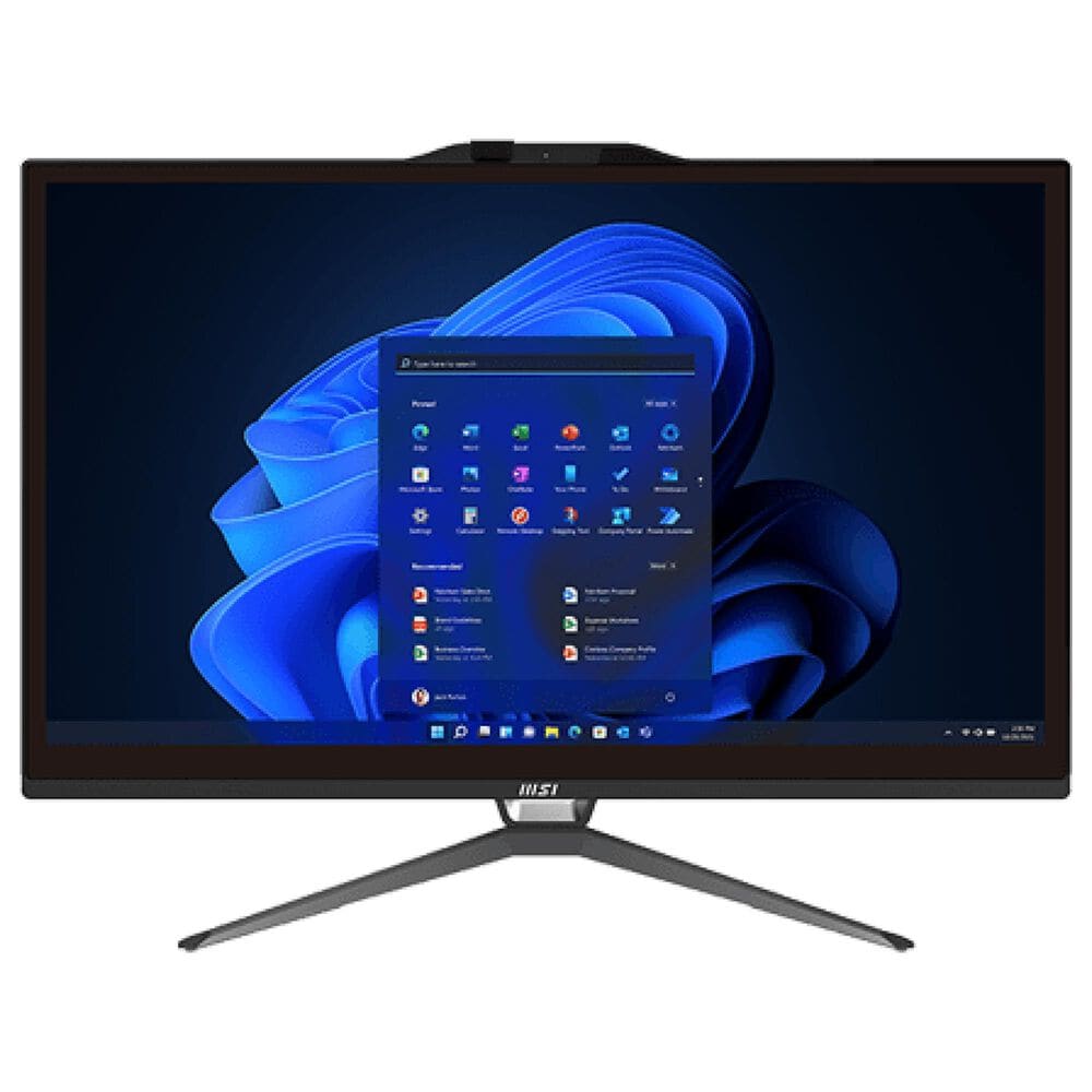 MSI 21.5&quot; Pro AP222 All-in-One Desktop | Intel Pentium Gold G7400 - 4GB RAM - Intel UHD 730 Graphics - 128GB SSD in Black, , large