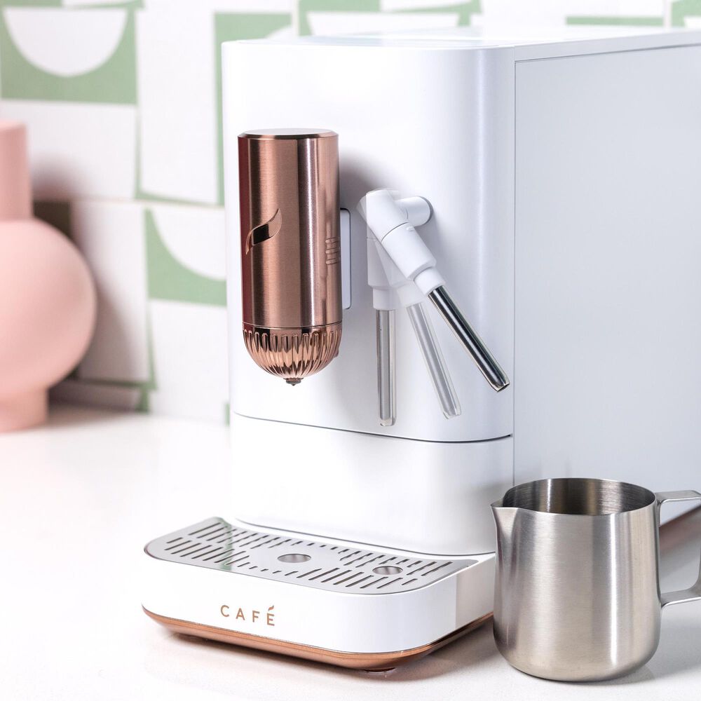 Cafe 40.5 Oz Affetto Espresso Machine in Matte White, , large