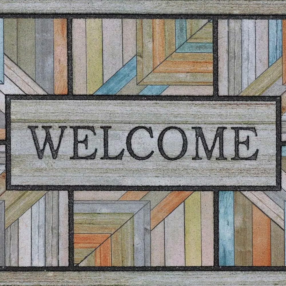 Karastan Doorscapes 1'6" x 2'6" Brown Door Mat, , large