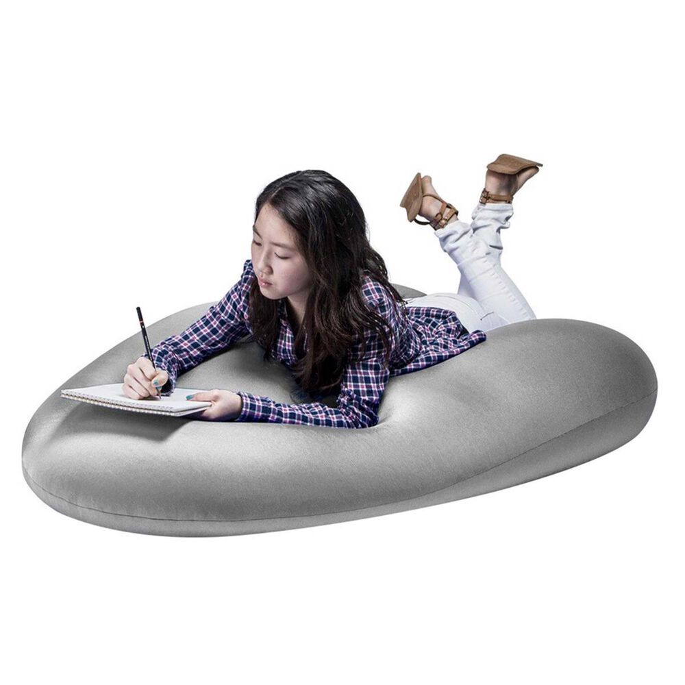 Jaxx Nimbus Large Spandex Bean Bag Chair in Silver NFM