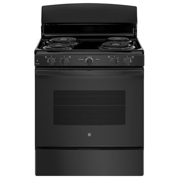 GE Appliances 30" Free-Standing Electric Range with Coil Top in Black, , large