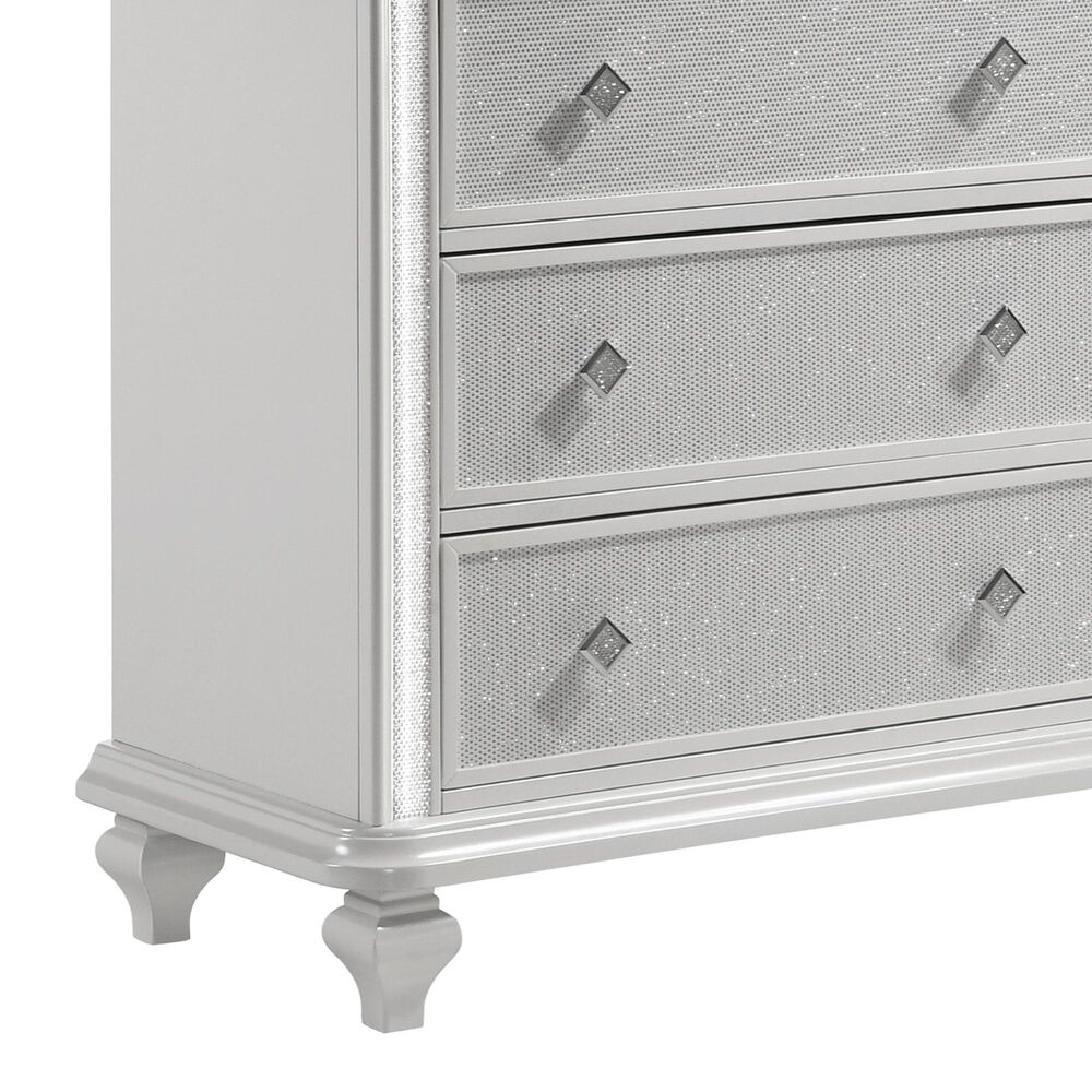 New Heritage Design Stardust 6-Drawer Dresser in White, , large