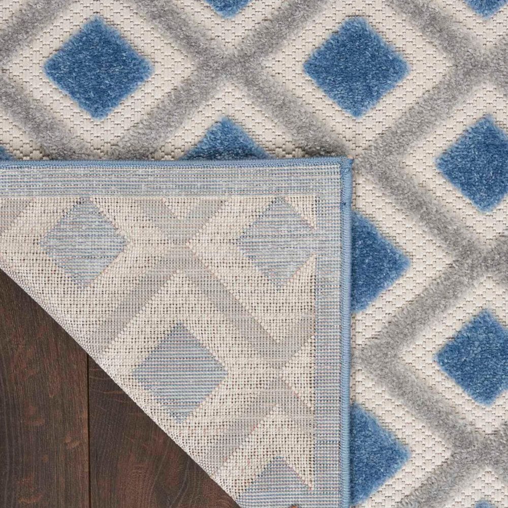 Nourison Aloha ALH26 2&#39;3&quot; x 10&#39; Blue and Grey Indoor/Outdoor Runner, , large