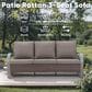 Sunwell Garden 3-Seater Patio Sofa with Curved Armrests in Gray, , large