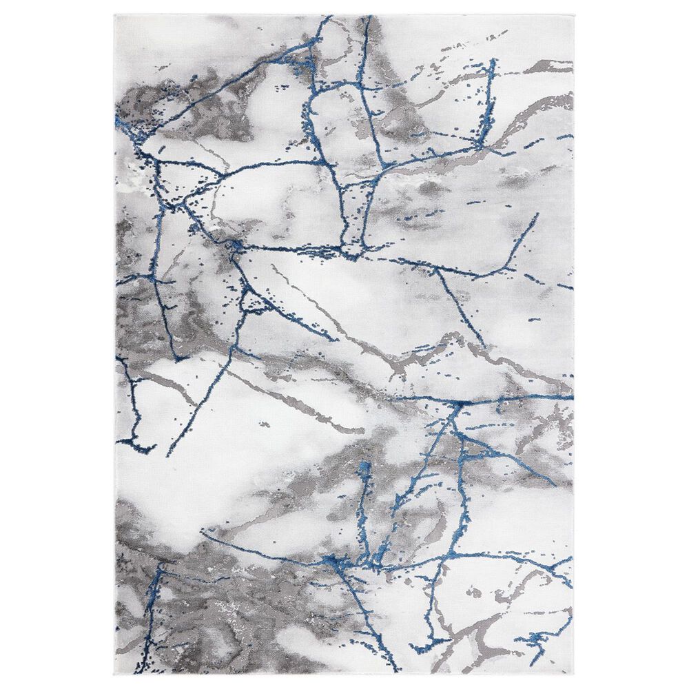 Safavieh Craft 5"3" x 7"6" Ivory Grey and Blue Area Rug, , large