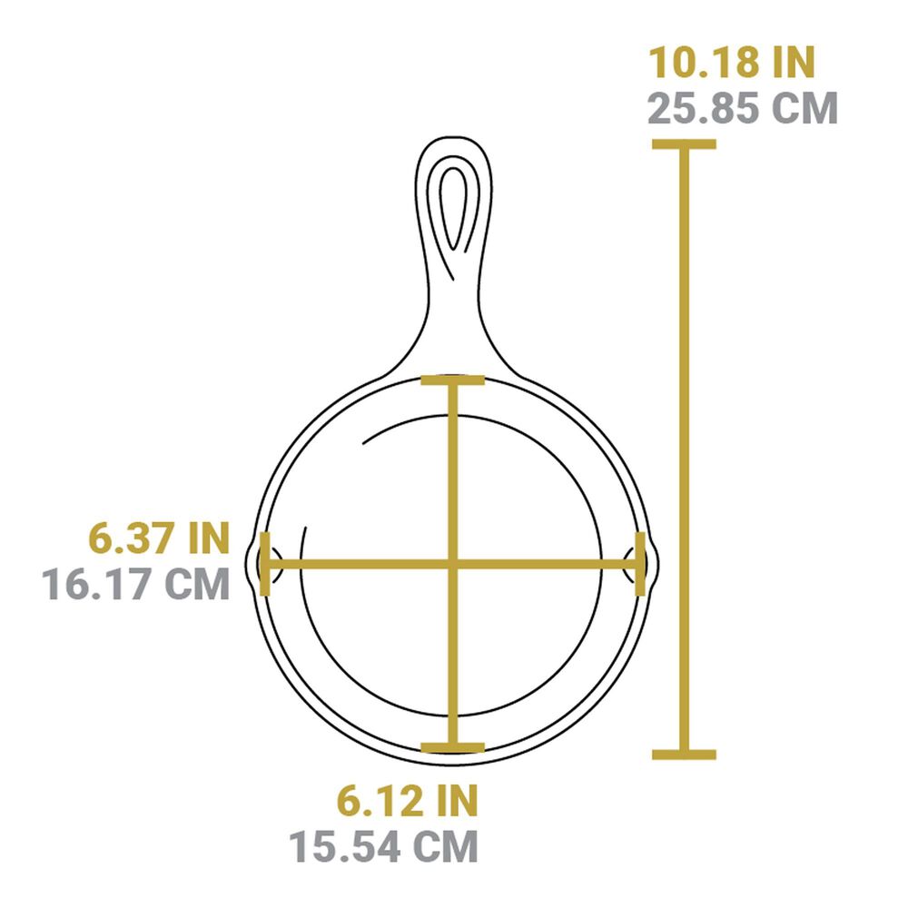 Lodge 6.5&quot; Cast Iron Skillet in Black, , large