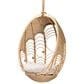 Baxton Studio Umika Patio Hanging Chair with Natural Brown Rattan in White, , large