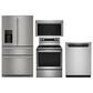 KitchenAid 4pc Kitchen Package with Refrigerator, Range, Microwave, and Dishwasher in Stainless Steel, , large