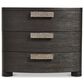 Bernhardt Geneve 34" 3 Drawer Nightstand in Robor and Ferrum with USB Ports, , large