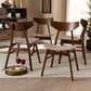 Baxton Studio Danica Side Chair with Light Beige Cushion in Walnut Brown (Set of 4), , large