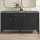 James Martin Vanities Myrrin 60" Double Vanity in Carbon Oak with 3 cm Parisien Bleu Quartz Top, , large