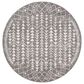 Safavieh Tulum  6"7" Round Ivory and Dark Grey Area Rug, , large
