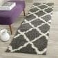 Safavieh Dallas Shag SGD257A-212 2"3" x 12" Dark Grey/Ivory Runner, , large