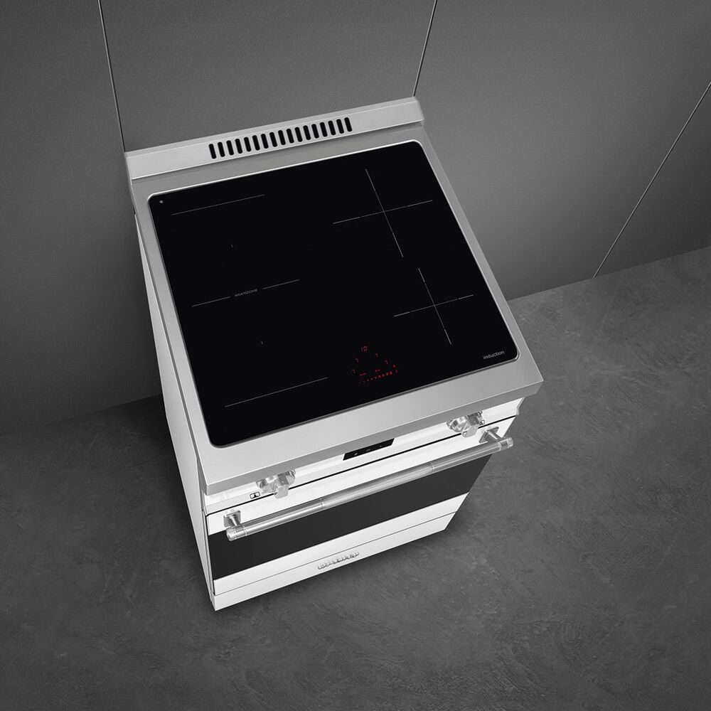 SMEG Professional 24" Induction Electric Range in Matte White, , large