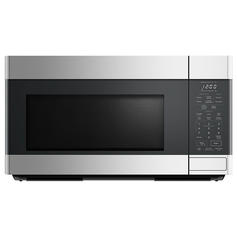 Fisher and Paykel 30" Over the Range Microwave in Black and Stainless Steel, , large