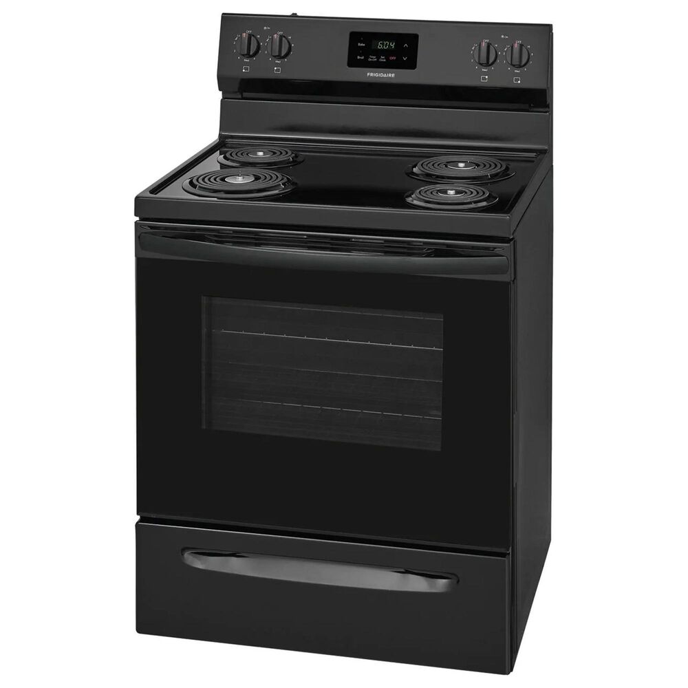 Frigidaire 30'' Electric Range with Coil-Top in Black | Nebraska Furniture  Mart