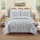Peking Handicraft Sugar Mill Peacock 3-Piece Full/Queen Quilted Bedding Set in Light Blue, , large