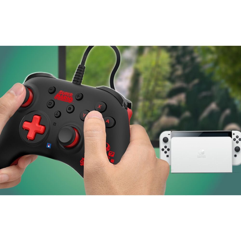 Hori Horipad Turbo Wired Mario Controller in Black - Nintendo Switch, , large
