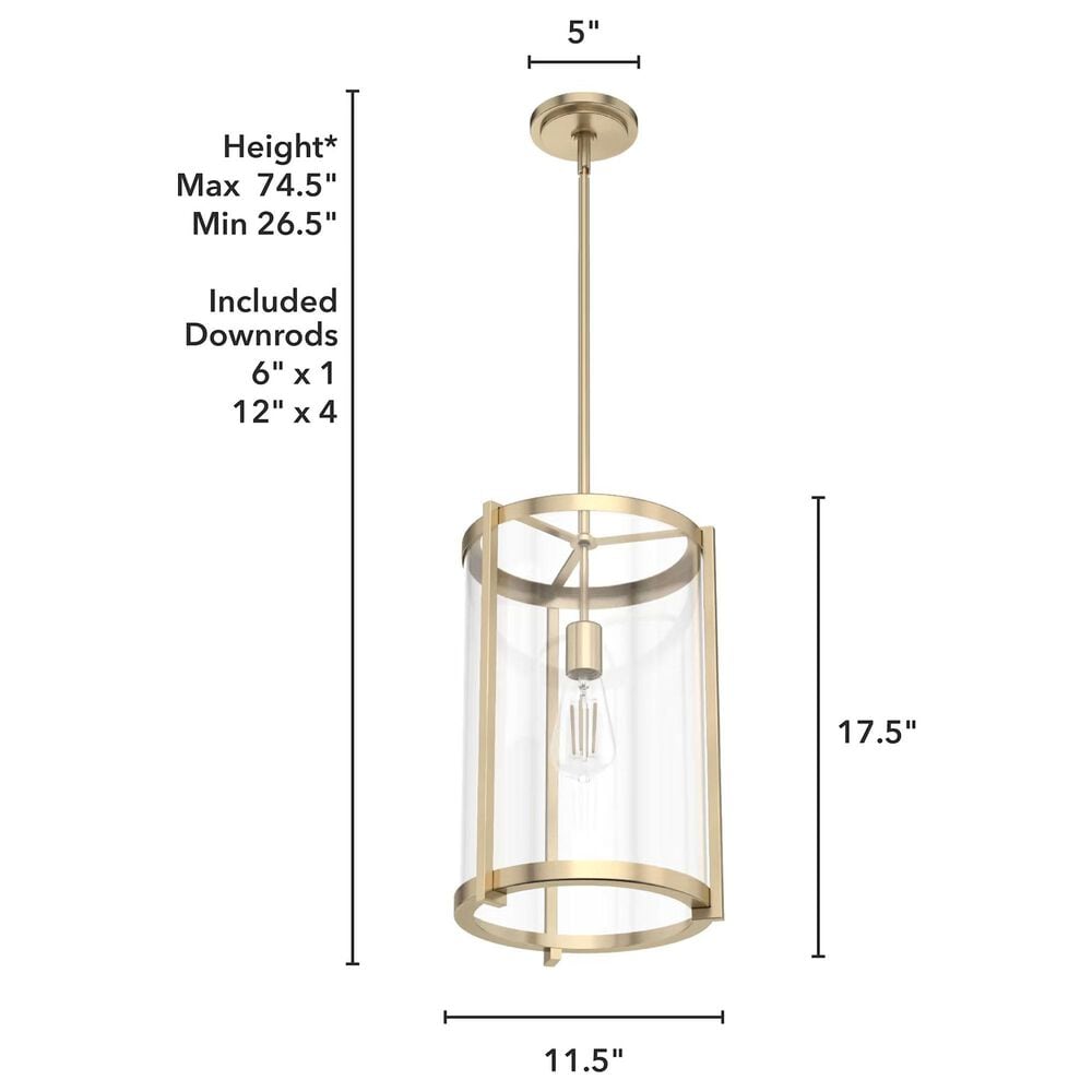 Hunter Astwood 1-Light Pendant in Alturas Gold, , large
