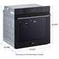 LG 24" Smart Single Wall Oven with Instaview in Matte Black, , large