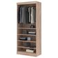 Bestar Pur Closet Organizer with 3-Drawer in Rustic Brown, , large